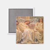 美しい眠い女性（ドリーマー） (ヴィンテージアート) マグネット (正面/裏面)