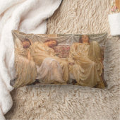 美しい眠い女性(ドリーマー) (ヴィンテージアート) ランバークッション (ブランケット)