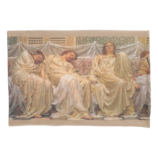 美しい眠い女性（ドリーマー） (ヴィンテージアート) 枕カバー (正面左)