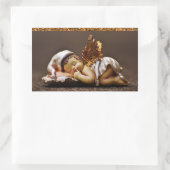 美しい眠る天使のシール 長方形シール (バッグ)