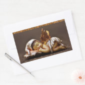 美しい眠る天使のシール 長方形シール (封筒)