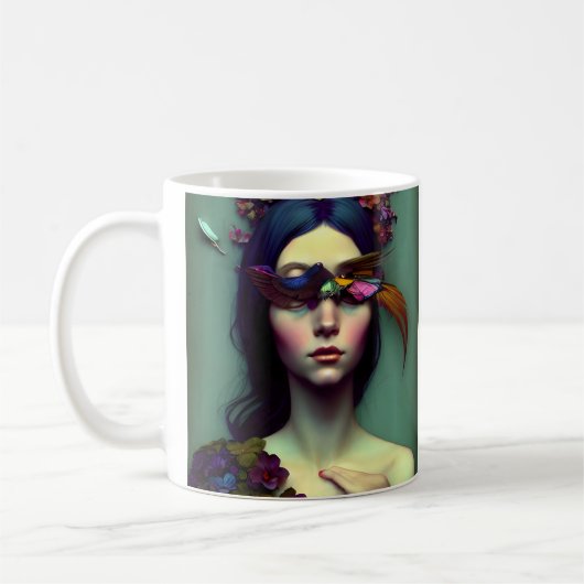 美しい眠れるファンタジープリンセスマグ コーヒーマグカップ (左)