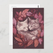 美しい眠れる猫 ポストカード (正面/裏面)