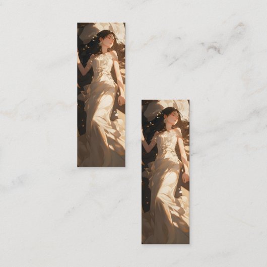 美しい眠れる花嫁アニメ スキニー名刺 (正面/裏面)