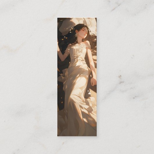 美しい眠れる花嫁アニメ スキニー名刺 (裏面)