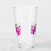 美しい着物を着た日本の芸者 タンブラーグラス (左)