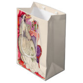 美しい着物を着た美しい花嫁 ミディアムペーパーバッグ (正面アングル)