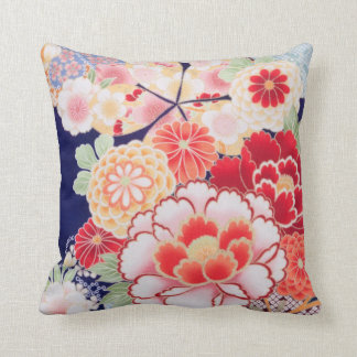 美しい着物素晴らしフローラ日本のヴィンテージ クッション