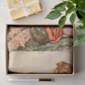 美しい瞑想的レディヴィンテージイラストレーション 薄葉紙 (ギフト)