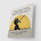 美しい瞬間 スクエア壁時計 (傾斜)