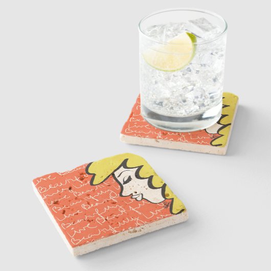 美しい石のコースターを生きる ストーンコースター (横)