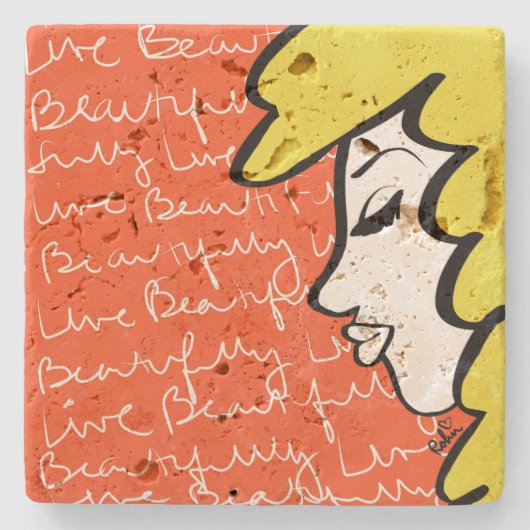 美しい石のコースターを生きる ストーンコースター (正面)