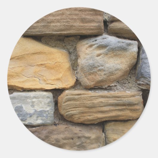 美しい石壁のシール ラウンドシール (正面)