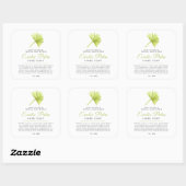 美しい石鹸ラベル熱帯のパームのロゴまたはカスタム スクエアシール (シート)