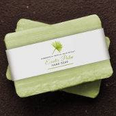 美しい石鹸ラベル熱帯パームカスタムベリーバンド 招待状ベリーバンド