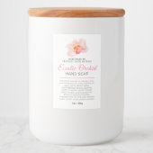 美しい石鹸ラベル熱帯蘭のロゴまたはカスタム フードラベル (正面)