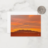 美しい砂漠の夕日 ノートカード (正面/裏面インサイチュ)