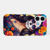 美しい砂糖スカルiPhone / iPadケース iPhone 16ケース (裏面横)