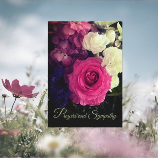 美しい祈りの言葉と同情カード カード