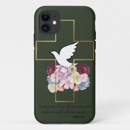 美しい祝福 ダークグリーンフォンケース iPhone 11 ケース