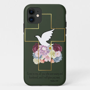 美しい祝福 ダークグリーンフォンケース iPhone 11 ケース