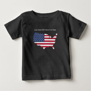 美しい神であるアメリカがあなたに恵みを与えた ベビーTシャツ