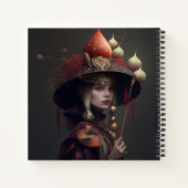 美しい神秘的なアマニタムスカリアマッシュメントウィッチ ノートブック (裏面)