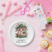 美しい神秘的なキノコの赤ちゃんシャワー ペーパープレート (パーティー)
