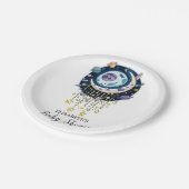 美しい神秘的な星の赤ちゃんシャワー ペーパープレート (アングル)