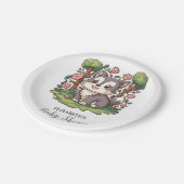 美しい神秘的な狼の赤ちゃんシャワー ペーパープレート (アングル)