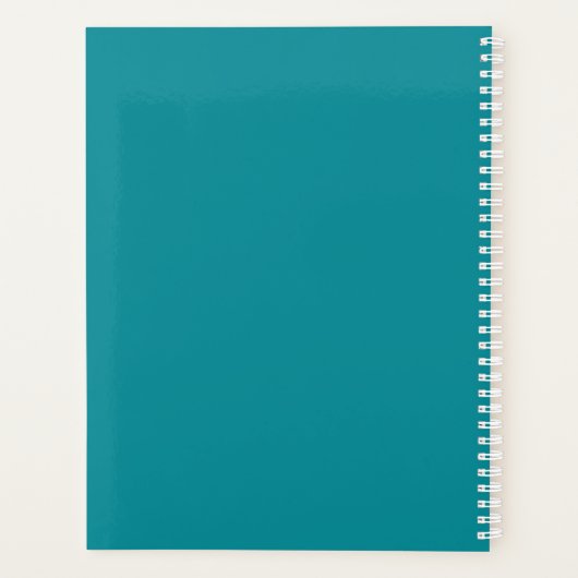 美しい神秘的な青い宝石の学校の教室 プランナー手帳 (裏面)