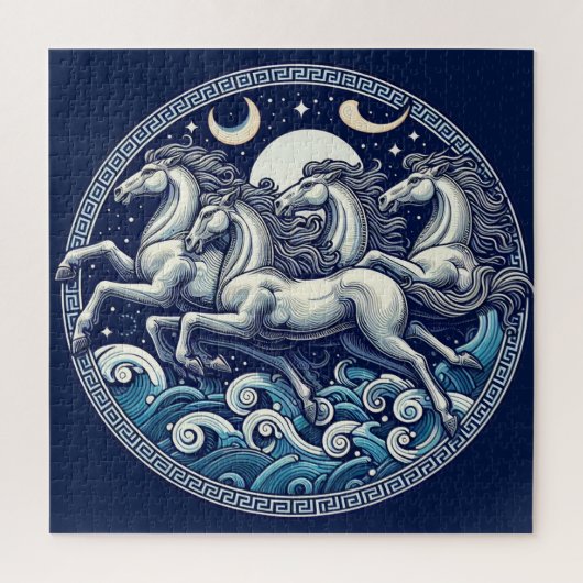 美しい神秘的な馬52 ジグソーパズル (縦)