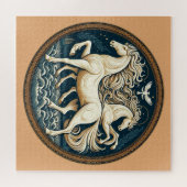 「美しい神秘的な馬」 13 ジグソーパズル (横)