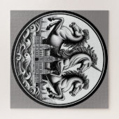 「美しい神秘的な馬」 17 ジグソーパズル (横)