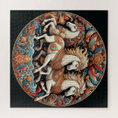 「美しい神秘的な馬」 21 ジグソーパズル (横)