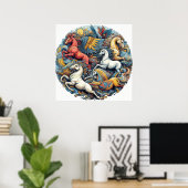 「美しい神秘的な馬」 24 ポスター (ホームオフィス)