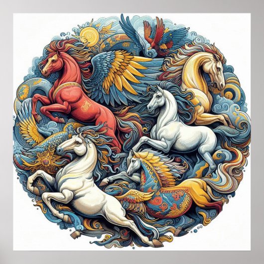 「美しい神秘的な馬」 24 ポスター (正面)