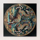 「美しい神秘的な馬」 25 ジグソーパズル (横)