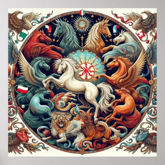 「美しい神秘的な馬」 30 ポスター (正面)