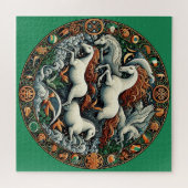 「美しい神秘的な馬」 41 ジグソーパズル (横)