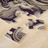 「美しい神秘的な馬」 46 ジグソーパズル (側面)