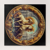 「美しい神秘的な馬」 48 ジグソーパズル (横)