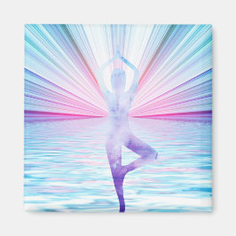 美しい禅ヨガの瞑想ツリー マグネット