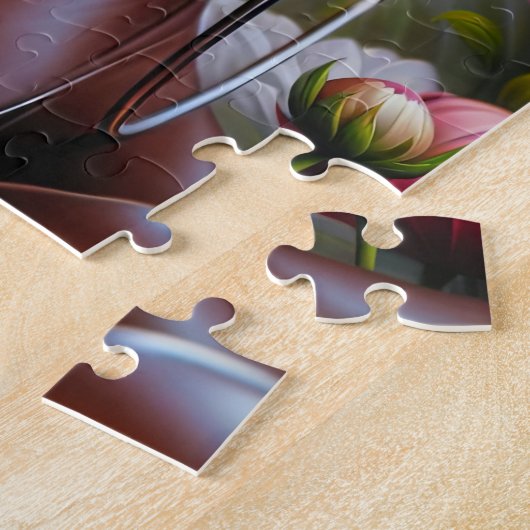 美しい禿げアフリカ系アメリカ人女性パズル ジグソーパズル (側面)