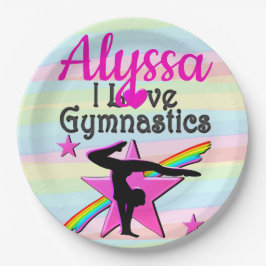 美しい私は体操デザイン ペーパープレート