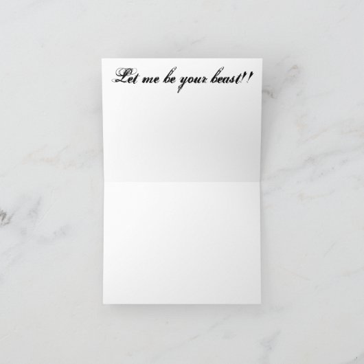 美しい私をあなたの獣にさせてくれ…バレンタインデー シーズンカード (内部)