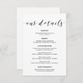 美しい私結婚たちの詳細、ブラックインク エンクロージャーカード (正面/裏面)