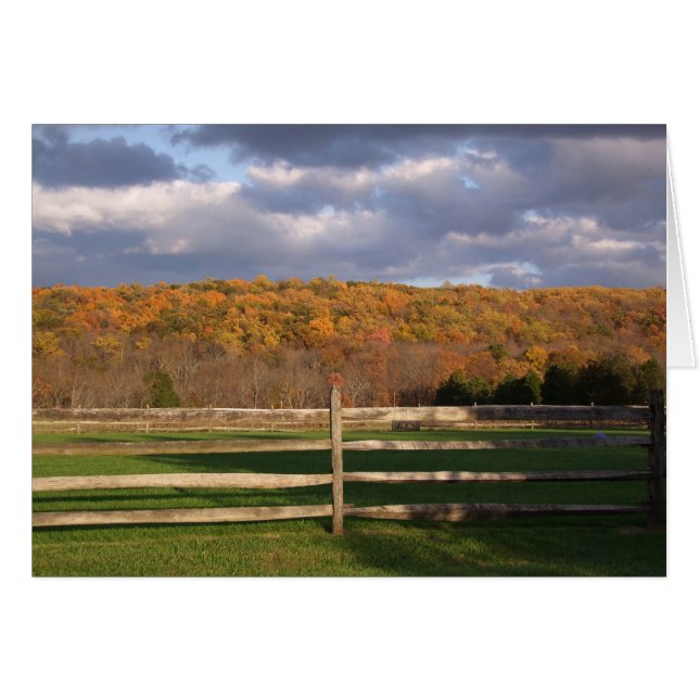 美しい秋のカラー写真のカスタム・カード (正面横)