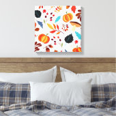 美しい秋のパターン キャンバスプリント (インサイチュ (寝室))