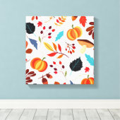 美しい秋のパターン キャンバスプリント (インサイチュ (ウッドフロア))